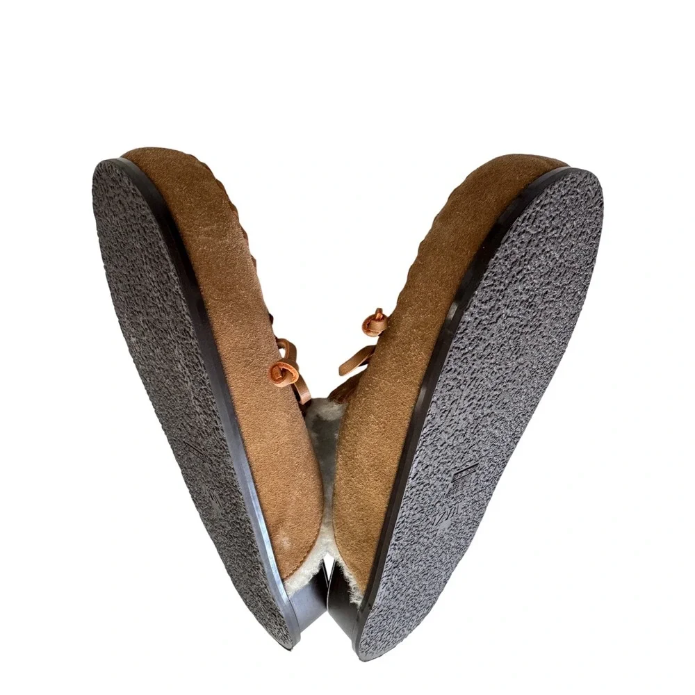 ZARA Brown Suede Faux Shearling Mule/Clog Size 39/8.5 - Picture 5 of 7